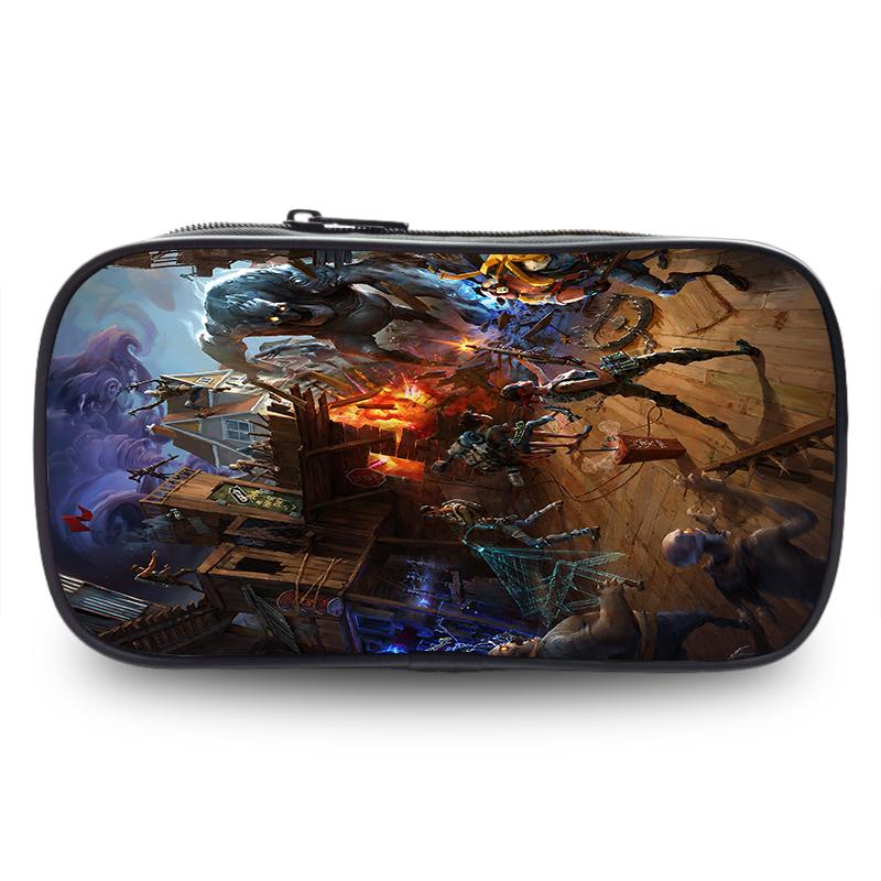 Fortnite Cartoon Lightweight Two Layer Pencil Pouch, Unisex Kids Aged 6-14 Light Portable Student School Stationery Storage Case