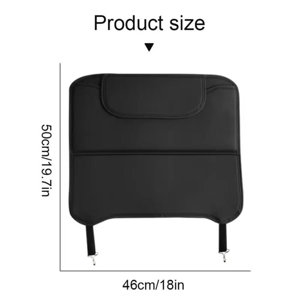 PU Leather Backseat Storage Organizer Anti-Scratch Anti-Kick Pads Car Seat Back Protector