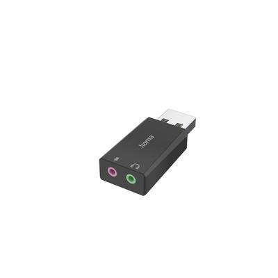 Hama USB Sound Card, USB Plug To 2x3.5mm Jack Sockets, Stereo, PC Audio