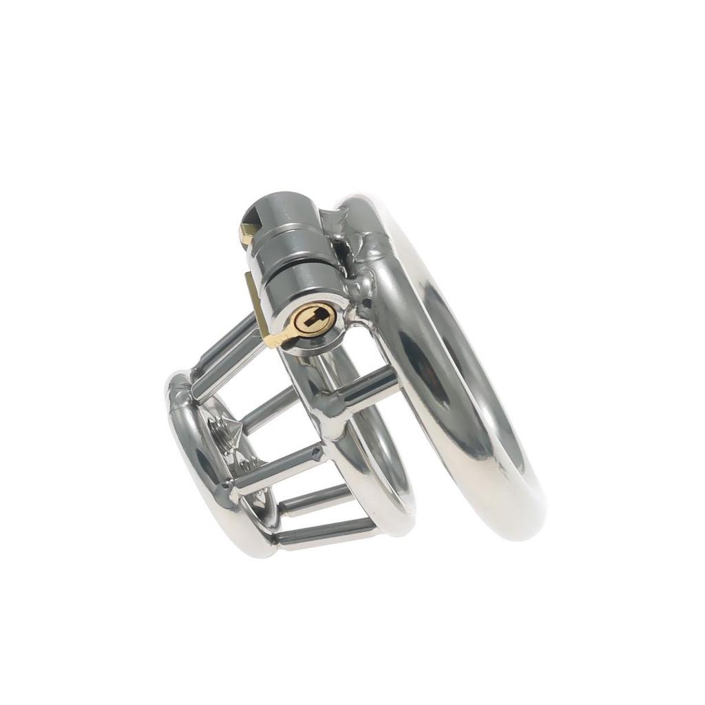 Xu Gu Yu Stainless Steel Spiked Chastity Cage for Male Training.
