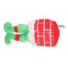 Dog Plush Chewing Toy Soft Bite Resistant Pet Christmas Squeaky Toy for Teeth Cleaning(Red Green )