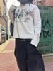 Y2K European-American Autumn Street Style Hip Hop Graphic Long Sleeve T-shirt