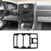 Carbon Fiber Dashboard AC Radio Control Frame Cover Trim For Chrysler 300C 04-09