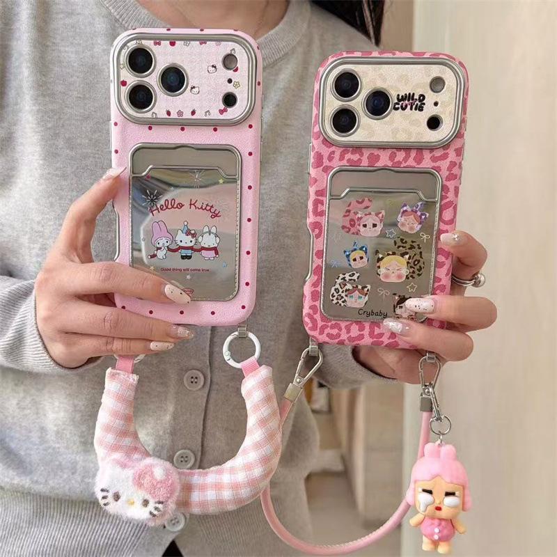 Cartoon crying baby is suitable for iPhone17Pro mobile phone case, Apple 16Pro mirror 15Pro card bag 14Pro lanyard.