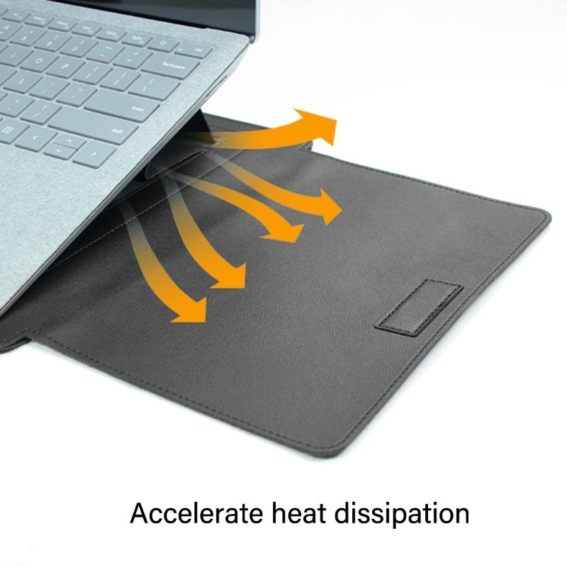Multifunctional 13.5inch/15.4inch Laptop Holder Delivering Ergonomic Support Secure Use Easy Device Retrieval Stand Liner