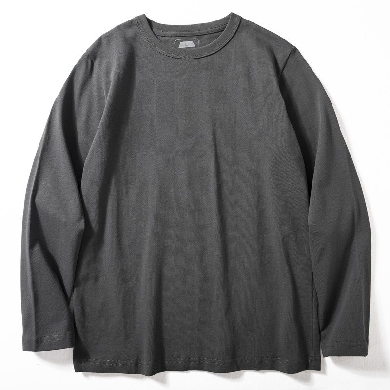 T-Shirt for Men, American Style 300g Heavyweight Pure Cotton Spring and Autumn Base Shirt, Simple and Versatile Round Neck Pullover Men's Top