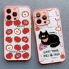Cartoon Animal Cute Apple Cat Phone Case For iPhone 15 14 Pro Max Plus 17 16 Pro Max 13 12 Mini 11 Pro Max Shockproof Back Cover