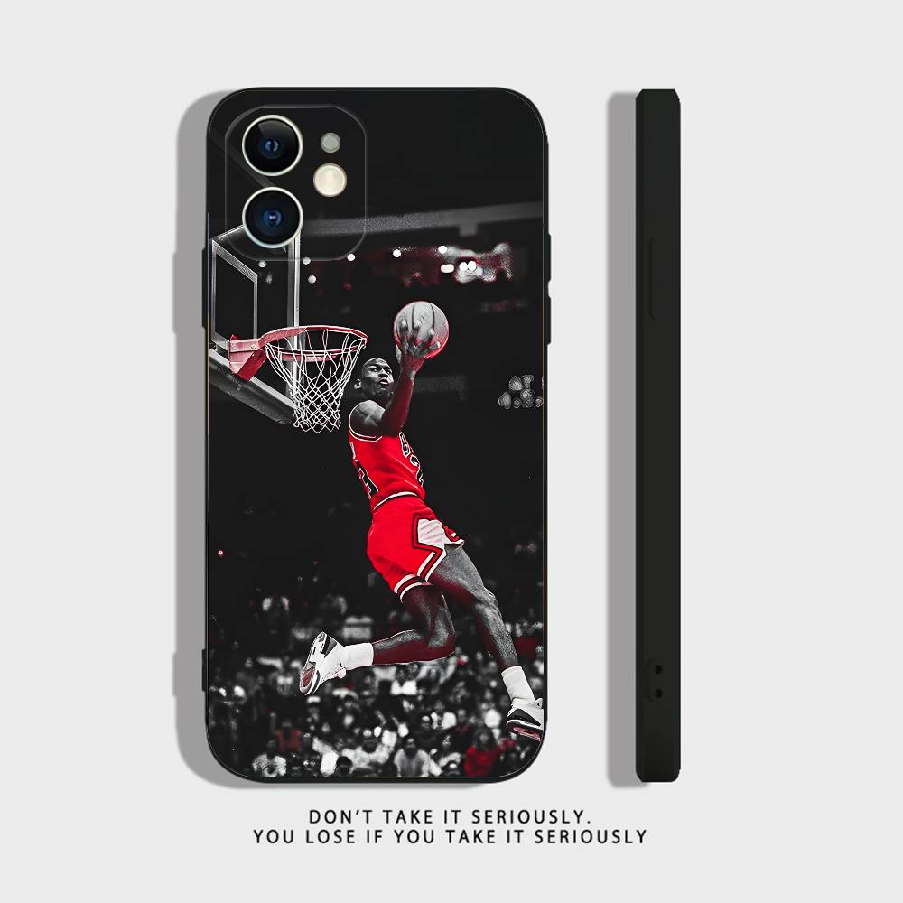 Basketball Phone Case For iPhone 17,16,15,14,13,12, J-Jordan 23,11,X,XR,XS,Plus,Mini,Pro,Max Soft black Shockproof Cover