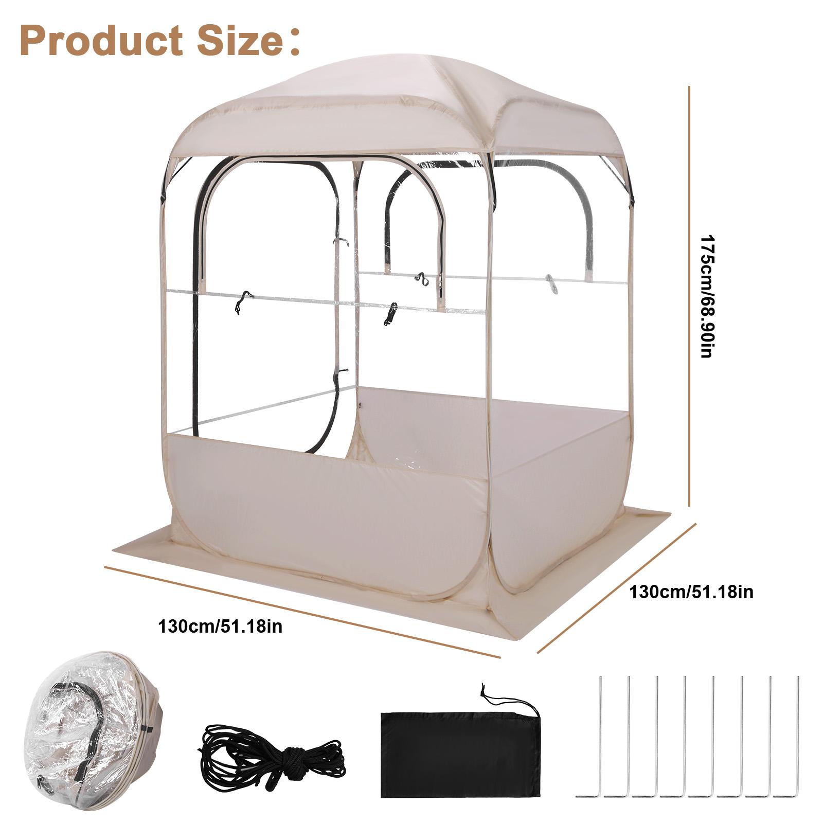 360Panoramic View All Weather Sport Tent PVC Clear Transparent Quick Setup Portable Bubble Tent for Camping Fishing Sport Outdoo