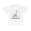 Unisex Adult T Shirt Geometric Giraffe with Pastel Patterns