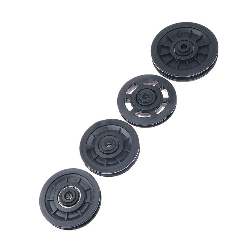 Fitness Equipment Parts Pulley Wheel Round Black Wheel Cable Gym Fitness Equipment Part Exercise Machine Part Accessory