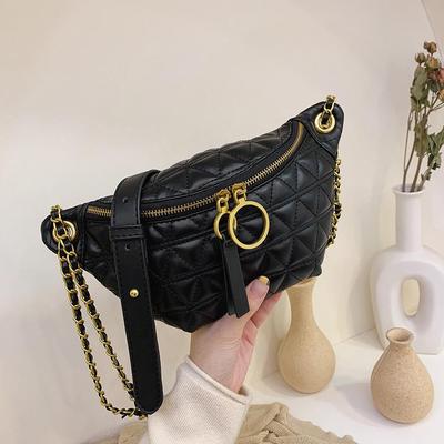 Mochila Feminina Bolsa de Cintura Peitoral Moda Feminina Porta-Moedas de Cintura Bolsas de Ombro Femininas Bolsa Transversal de Couro PU