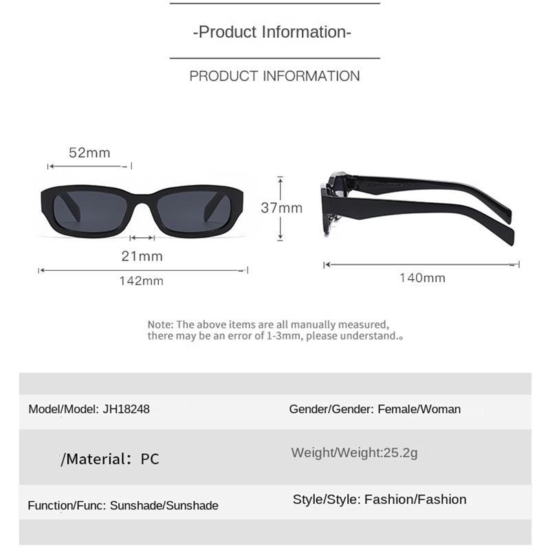 Korean Square Full Frame Street Photography Sunglasses for Men and Women Fashion Trendy Simple UV Resistant Outdoor Sunscreen Sunshade Eyewear