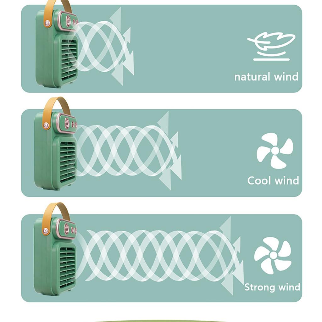 Retro Style Mist Fan – Portable USB Rechargeable Handheld Desktop Fan With Humidifier Function