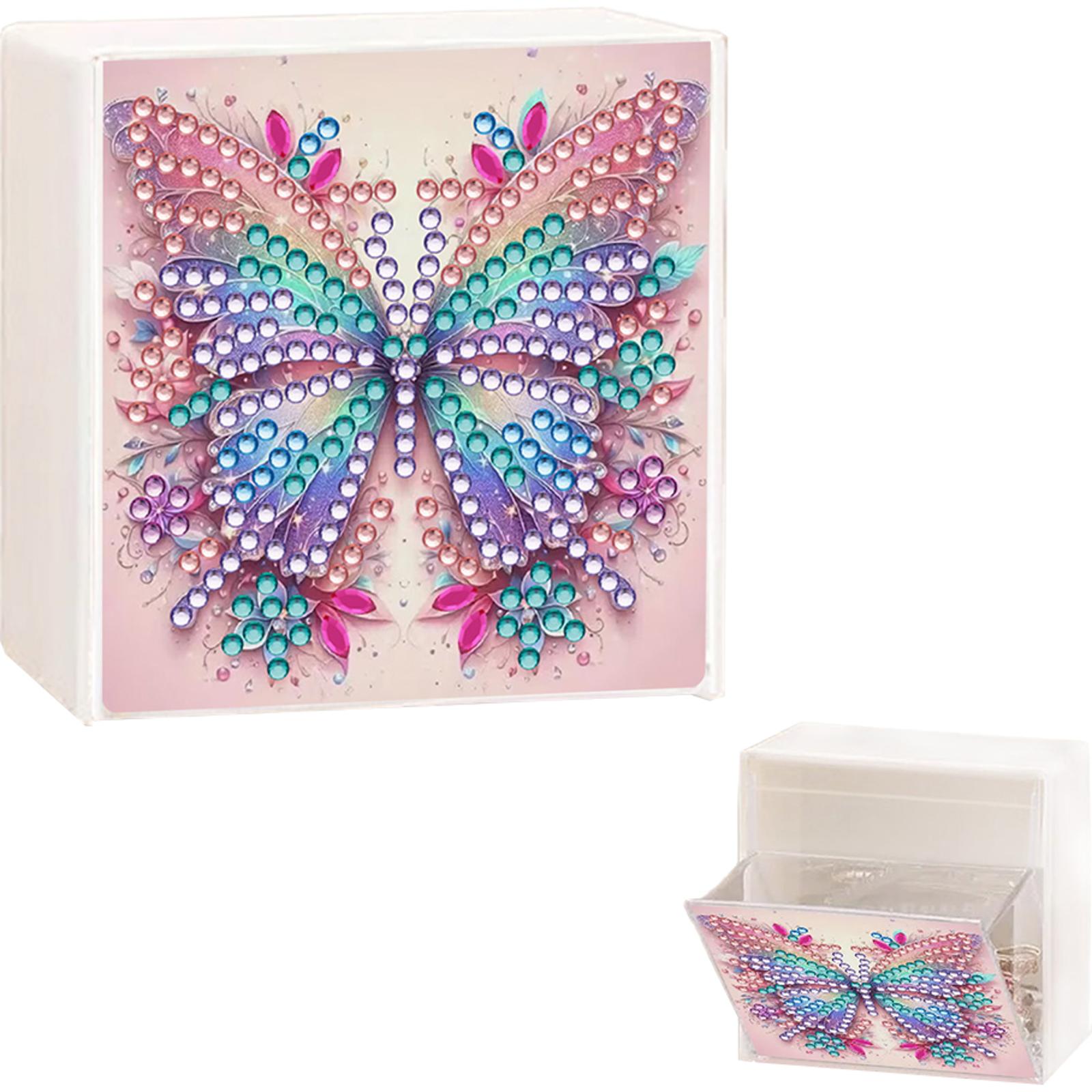 

Wall Mounted Butterfly Diamond Art Organizer Box DIY Sundries Organizer Case Diamond Painting Container Box for Adults Beginners