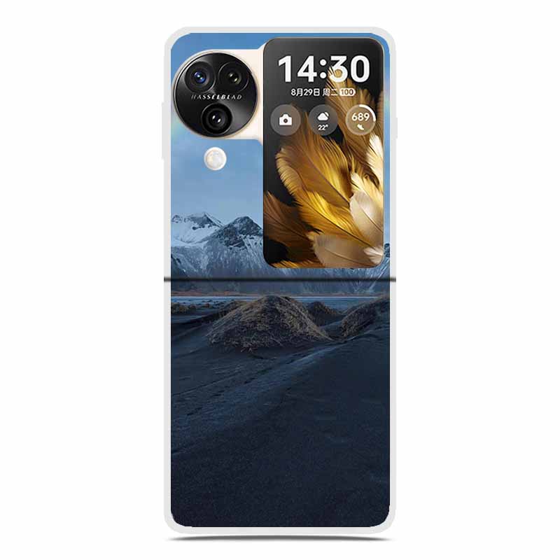 For Oppo Find N3 Flip 5G Cases Clear 6.8" Marble Hard TPU Back Cover For Oppo Find N 3 Flip Phone Cases Coque Fundas Bumper Etui
