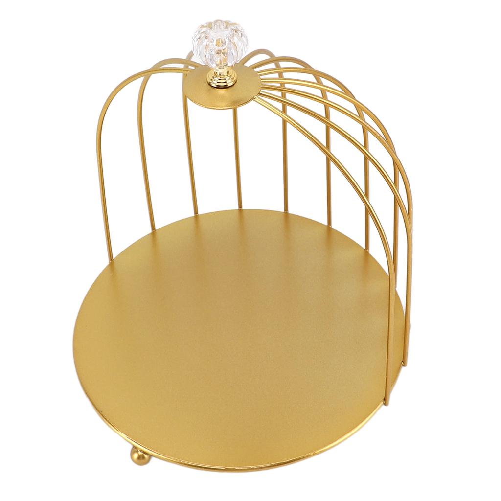 Bird Cage Cosmetic   Gold Space Saving Iron Unique Multifunctional Birdcage Makeup Display Rack for Bathroom