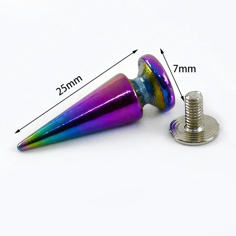 5/10/20Pcs Meetee Metal Punk Rivets Screwback Cone Studs Spikes for Leather Crafts Garment Rivet Bag Decor Nails DIY Accessories