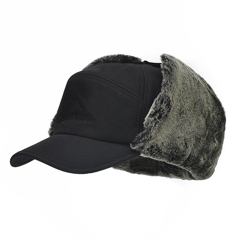 Warme Winter Outdoor Lei Feng Mütze schlicht und vielseitig Richardson Trucker Mütze Winter Ohrenschützer verdickte Trainingsmütze