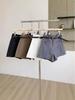 Summer 2025 Women's Casual Grey High-Waist A-Line Wide-Leg Shorts: Korean Fashion Trend