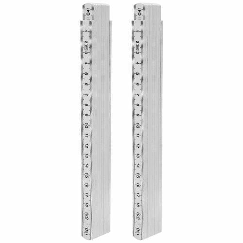 Atyhao 2pcs 2m Folding Carpenter Ruler Lightweight Compact Measuring Stick Woodworking Tool Layout Tool Dimension Measurement
