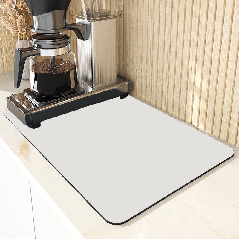 Coffee Machine Mat Diatomite Absorbent Pad Minimalist Design Absorbent Quick Dry Non-Slip Coaster for Kitchen Counter