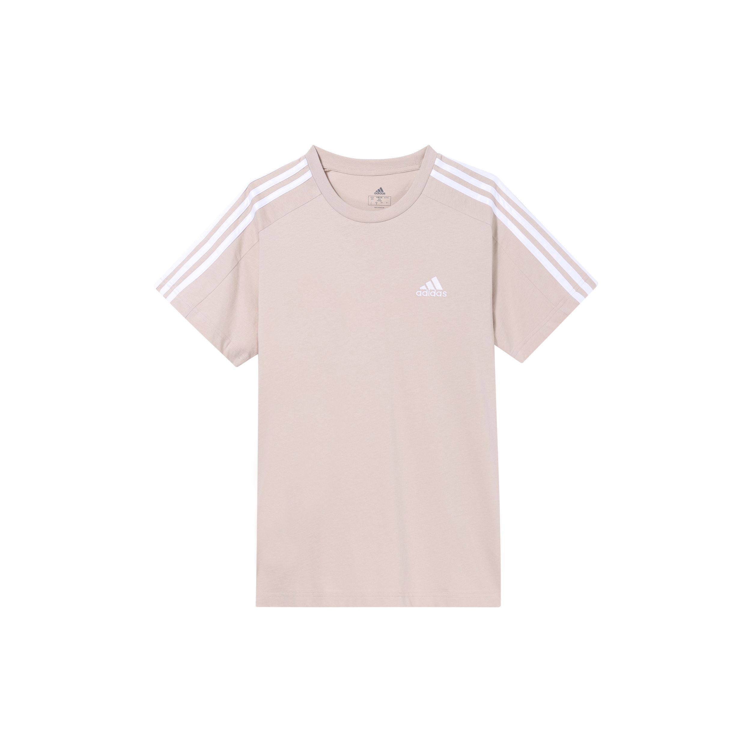 

Adidas трехполосная футболка с круглым вырезом для фитнеса с короткими рукавами, мужские топы, пастельно-розовый IC9342 XXL