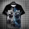 Animal Men's T-shirt 3d Tiger Print Men's Tops Casual Short Sleeve Simple T-shirt Summer Round Neck T-shirt Men's Ultra Clothing