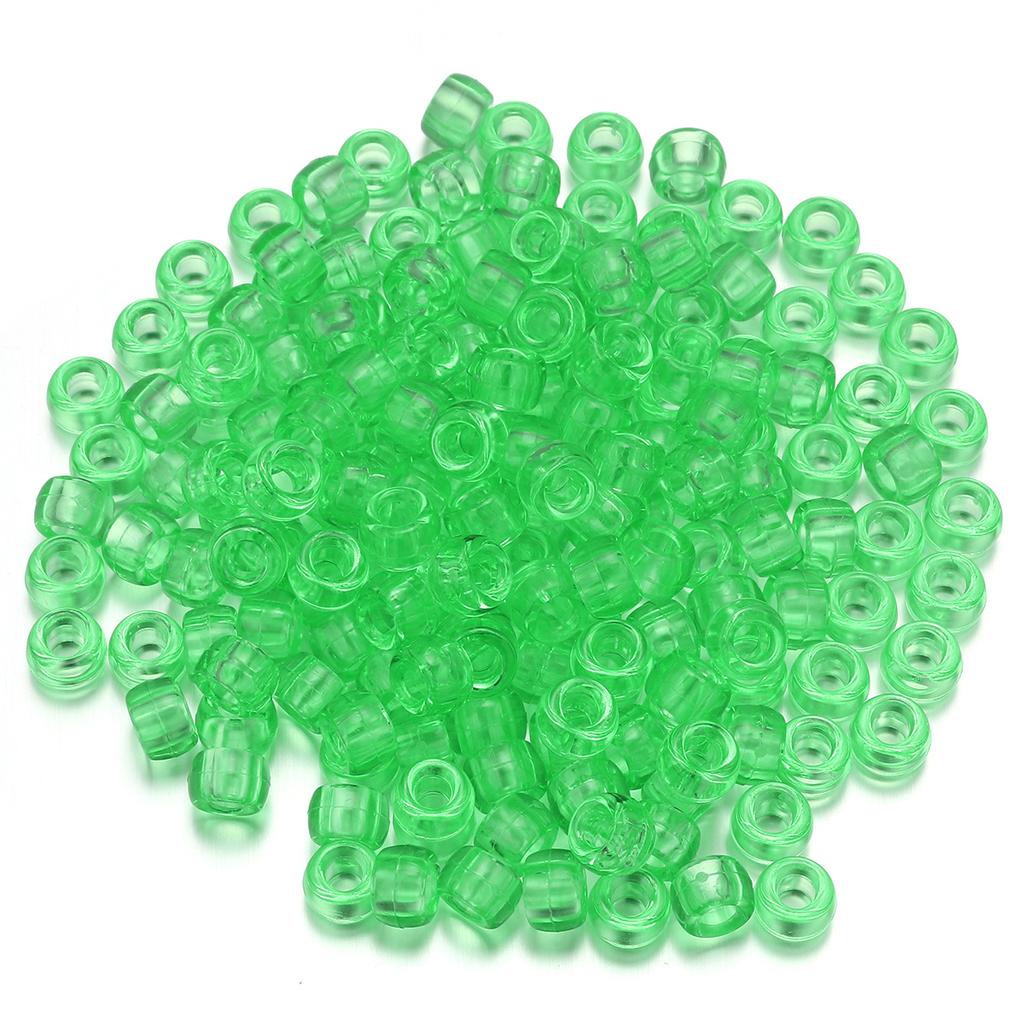 200pcs Transparent Acrylic Beads 6x9mm Big Hole Loose Spacer Beads For Jewelry Making DIY Necklace Bracelets Key Chain Supplies