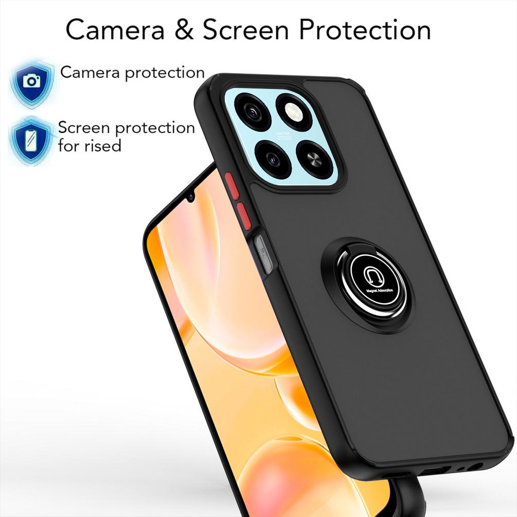 Capa de suporte giratório para ZTE Blade A55 A35 ZTE Axon 60 Lite Axon60 com anel de metal e capa de suporte para carro