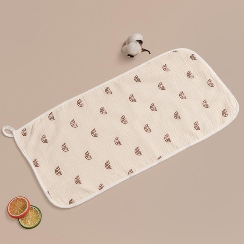 Baby Infant Cotton Wiping Towel Baby Face Towel Washcloths Nursing Towel Saliva Wipe with Cartoon Pattern 25x50cm