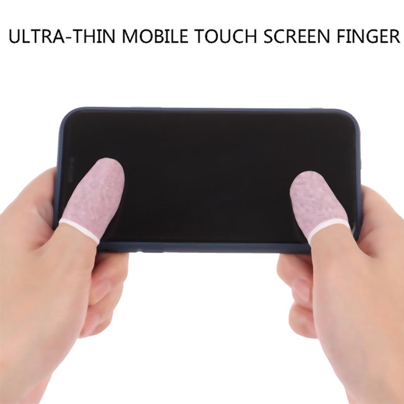 6Pcs Sweat-Proof Mobile Game Thumb Finger Sleeve Touch Screen Sensitive Gloves