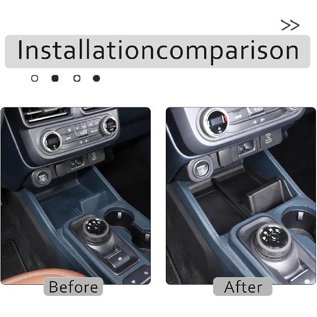 Car Center Console Organizer Compatible with Ford Maverick 2022-2024 Central Control Groove Shock Pad Organizer Tray Storage Insert Tray Gear Shift