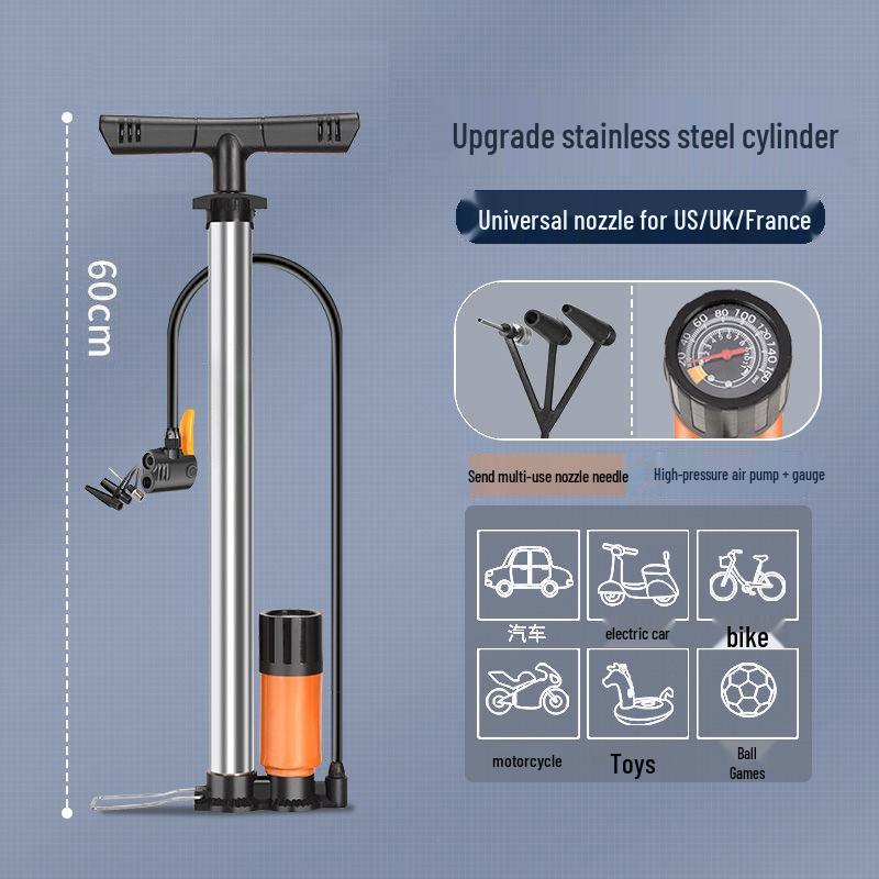 High-Pressure Electric Air Pump for Bikes, Cars, Motorcycles, and Sports Equipment.