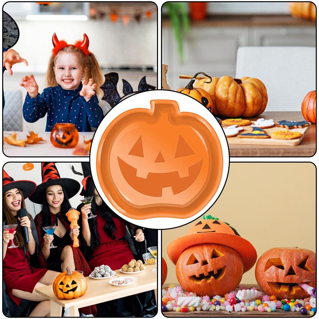 Halloween Candy Bowl Holder Dessert Candy Snack Plates Festive Platter Decorative Plate For Home Desk Holiday Table Party Food