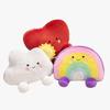 Cloud Rainbow Heart Plush Toy Keychain Stuffed Doll Pendant Decoration Cartoon
