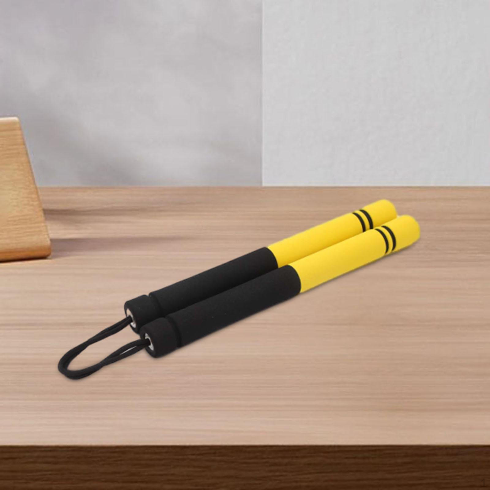Пена EVA Nunchakus Палочки для боевых искусств Детские палки для тхэквондо Фитнес Зеленый Желтый Black Yellow