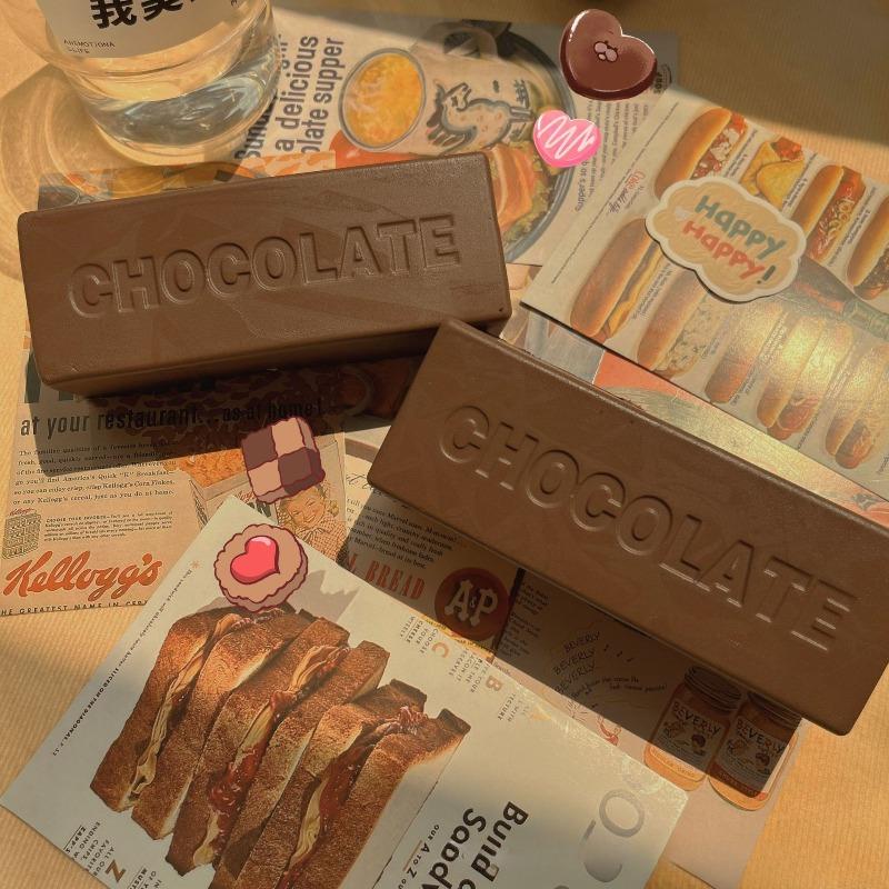 Squishy Chocolate Bar Squeeze Toy Simulated Milk-Flavored Food Sticky Toy Soft Stress Relief Slow Rising Fidget Toy Friend Gifts
