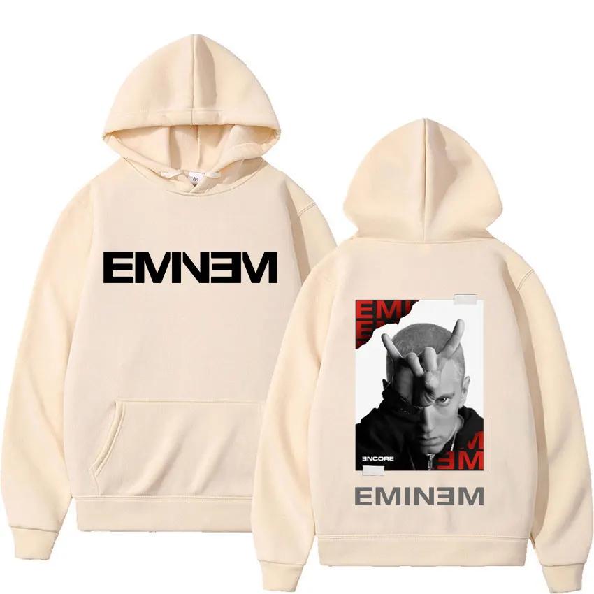 Rapper Eminem Music Album Hoodies World Tour Graphic Hoodie Men Women Fashion Hip Hop Punk Hoodie Vintage Sweatshirt Streetwear