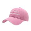 Street Style Letter Denim Baseball Cap With Embroidery And Adjustable Strap For Men And Women