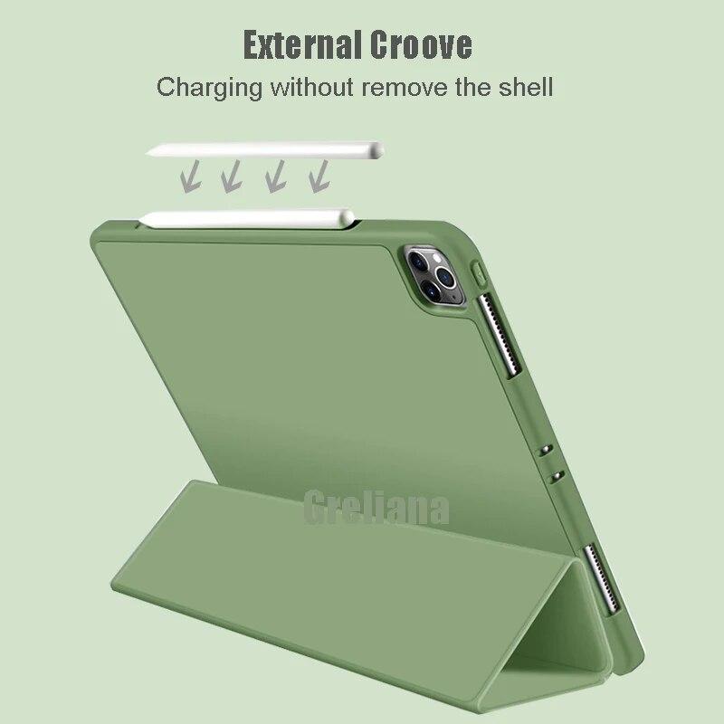 Skirtas iPad Air 2 Air 4 5 10.9 3 Wake up dėklas, skirtas Ipad 10.2 Pro 10.5 11 2022 M2 9.7 Mini 5 4 su pieštuko laikikliu Silicon Funda dangteliu