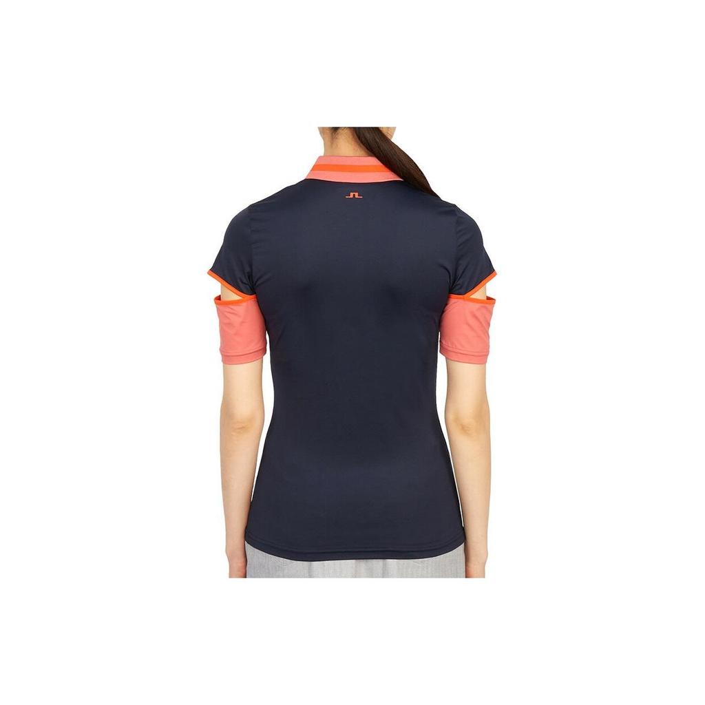 J.LINDEBERG Color Block Polo Shirt Women Tops Navy-Blue GWJT05387-6855