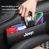 For Jeep Cherokee Compass Patriot Renegade Trail-Hawk Wrangler JK TJ SRT Car Storage And Finishing Leather Seat Gap Storage Box
