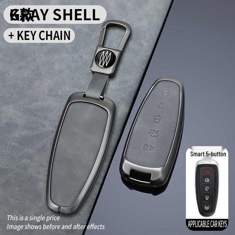 Ford Edge 11/12 Key Cover: Metal Shell with Buckle for Car Keys