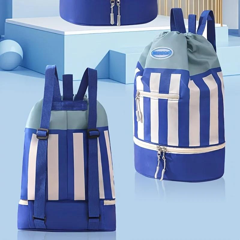 Kids Waterproof Swimming Backpack Breathable Mesh Portable Beach Storage Bag for Outdoor Travel Pool Activities