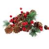Christmas Pine Cone LED String Lights: Festive Holiday Rattan Bells for Yard & Hanging Decor.