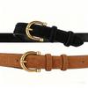 Women's Velvet Retro Fashion Leather Belt for High-End Jeans and Dresses