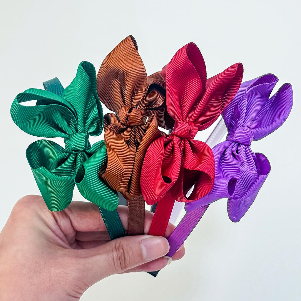 4 st Grosgrainband Hårrosetter Hårband för Flickor 3 tum Hårrosetter Hårband Plast Hårbyglar Barn Barn Håraccessoarer