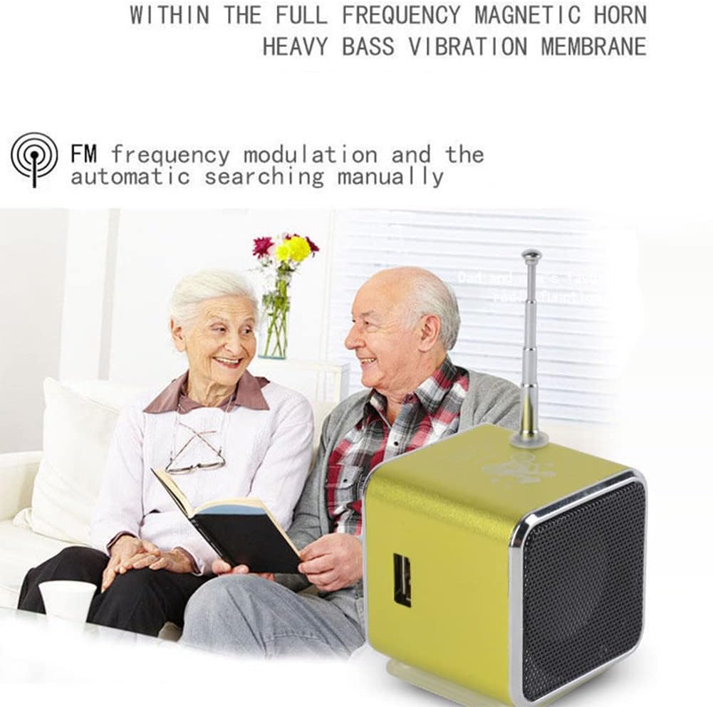 Portable Music Player Mini Speaker Music Player Portable FM Radio PC Fashion Support TF Card and U Disk Mini Music Player