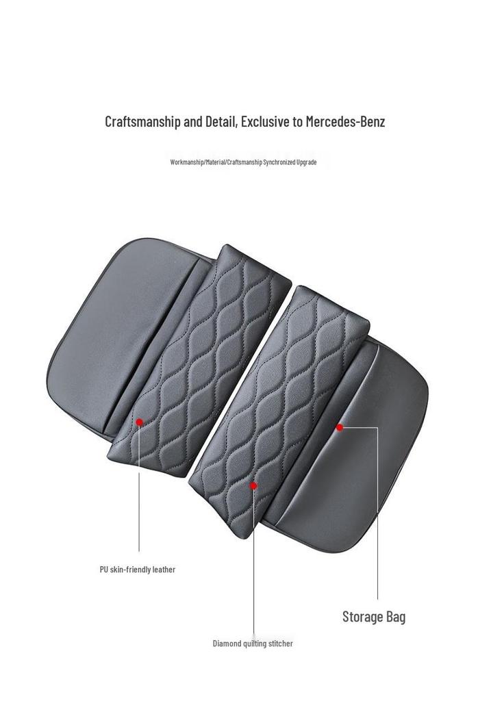 Mercedes Armrest Box Protective Pad Cover for E300, LC2600L, and GLC300L Decoration.